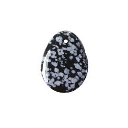 Obsidiana Nevada Rodado Plano Agujero
